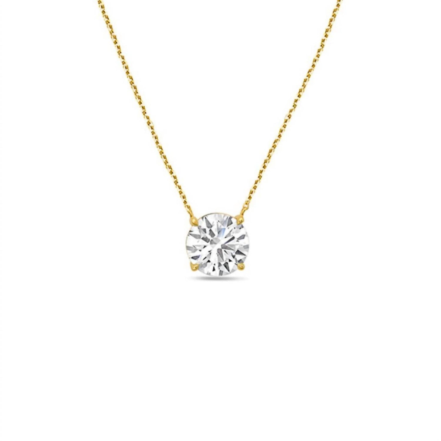 Diana M Jewels - 1.00 Ct Lab Grown Diamond Solitaire Pendant Necklace