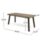 Acacia Wood Dining Table with Slat Design