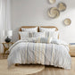 Full/Queen Cotton Printed Duvet Cover Set with Chenille