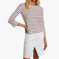 L'Agence - Blusa Lucille com decote canoa