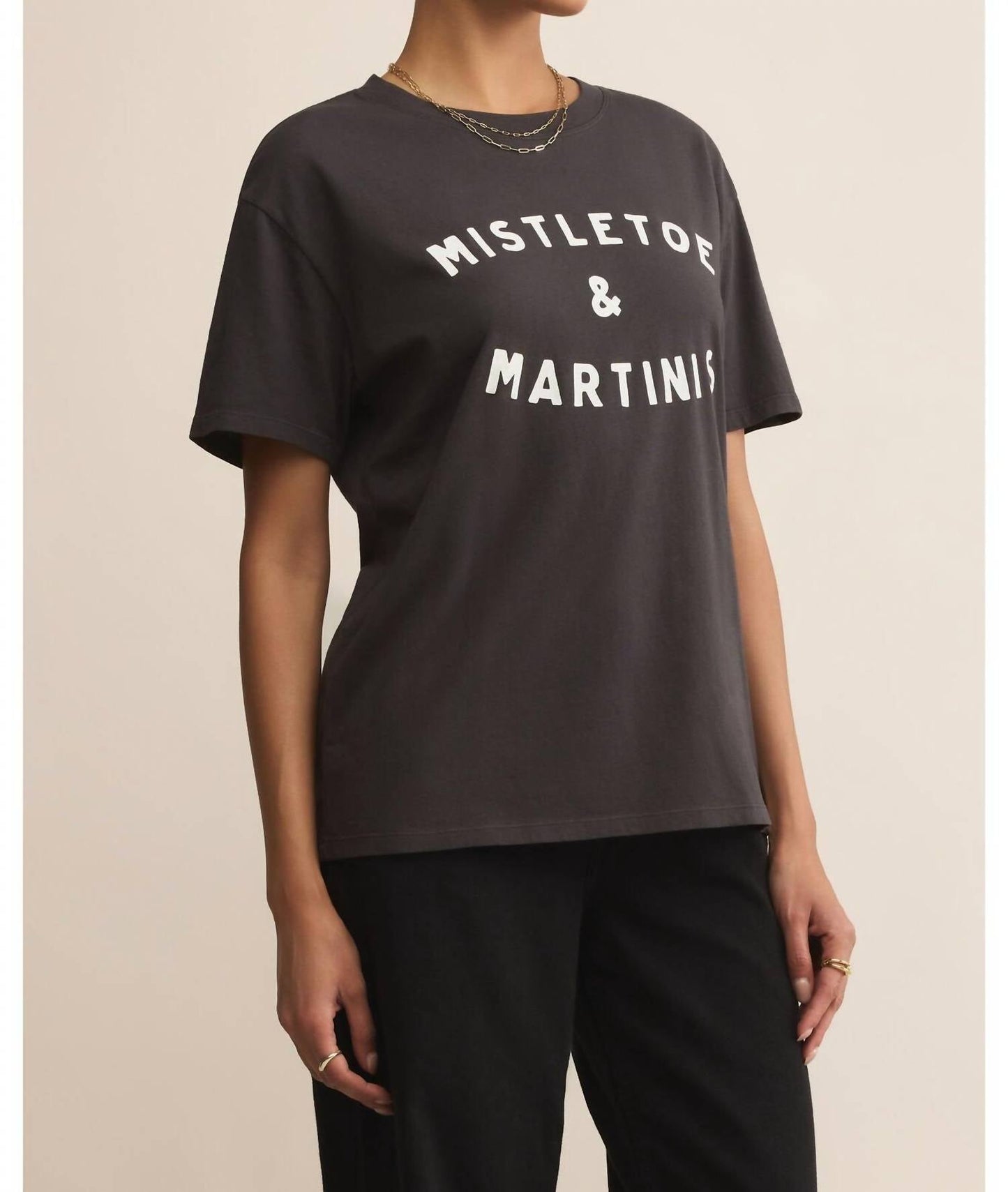 Z Supply - Mistletoe & Martinis Boyfriend Tee
