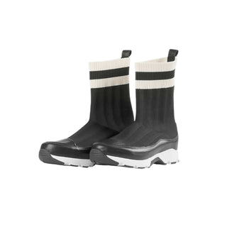 All Black - Women's Stripey Sock Boot