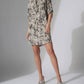 Joseph Ribkoff - Snakeskin Print Zip Front Mini Dress