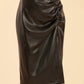 Dolce Cabo - Faux Leather Side Slit Skirt