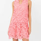 Adelyn Rae - Francesca 3D Lace Drop Waist Mini Dress