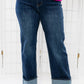 Q2 - Saylor Straight Leg Cuffed High Rise Denim