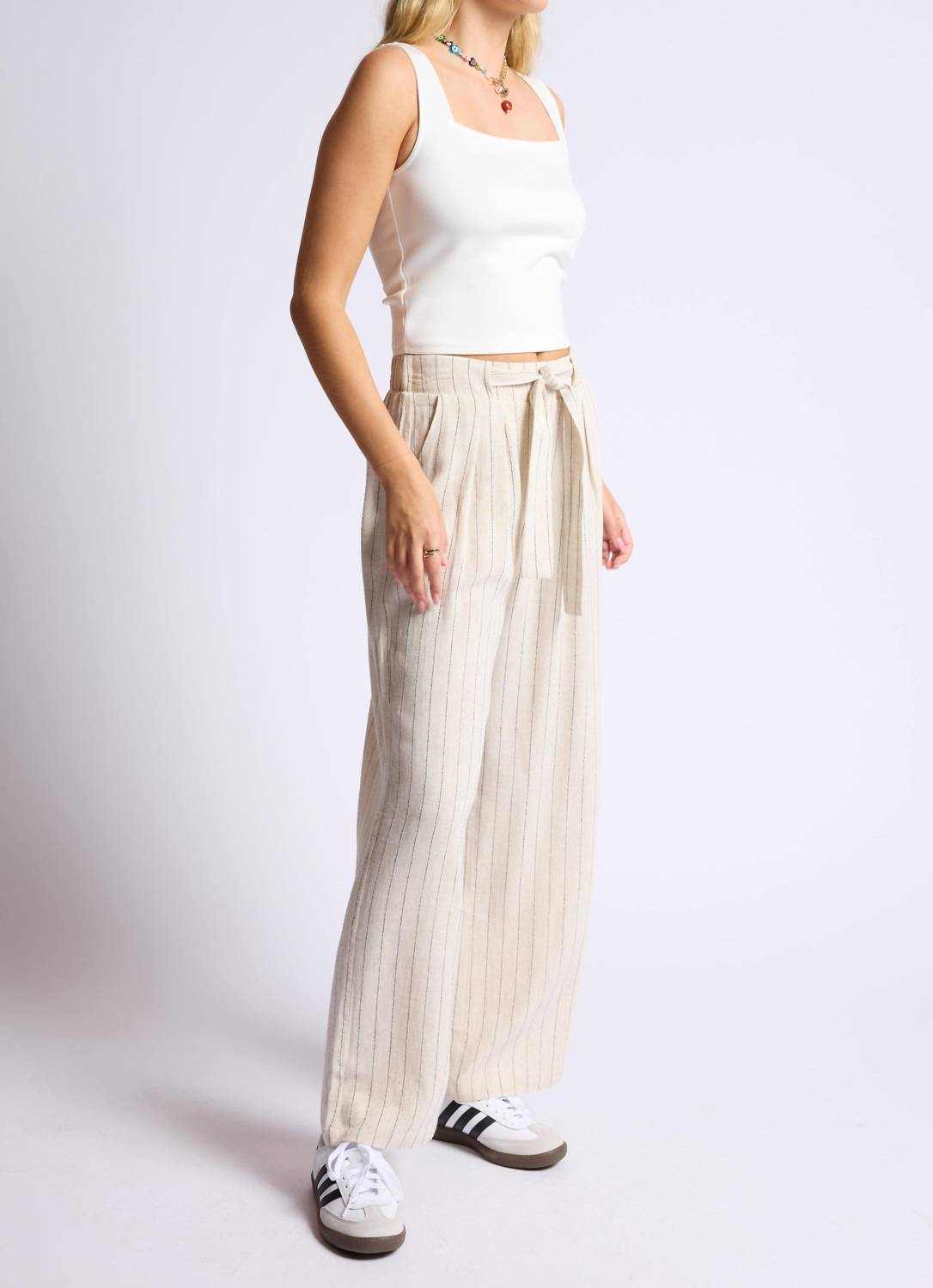 Sage The Label - Baked Goods Belted Front Pleat Crop Pant