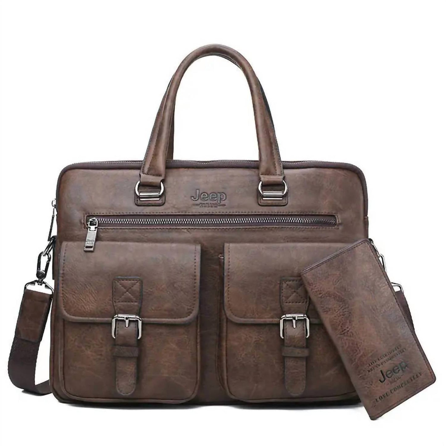 Jeep Buluo - Men's Business Briefcase Bag 2pcs/set