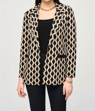 Joseph Ribkoff - Blazer com estampa geométrica e frente aberta