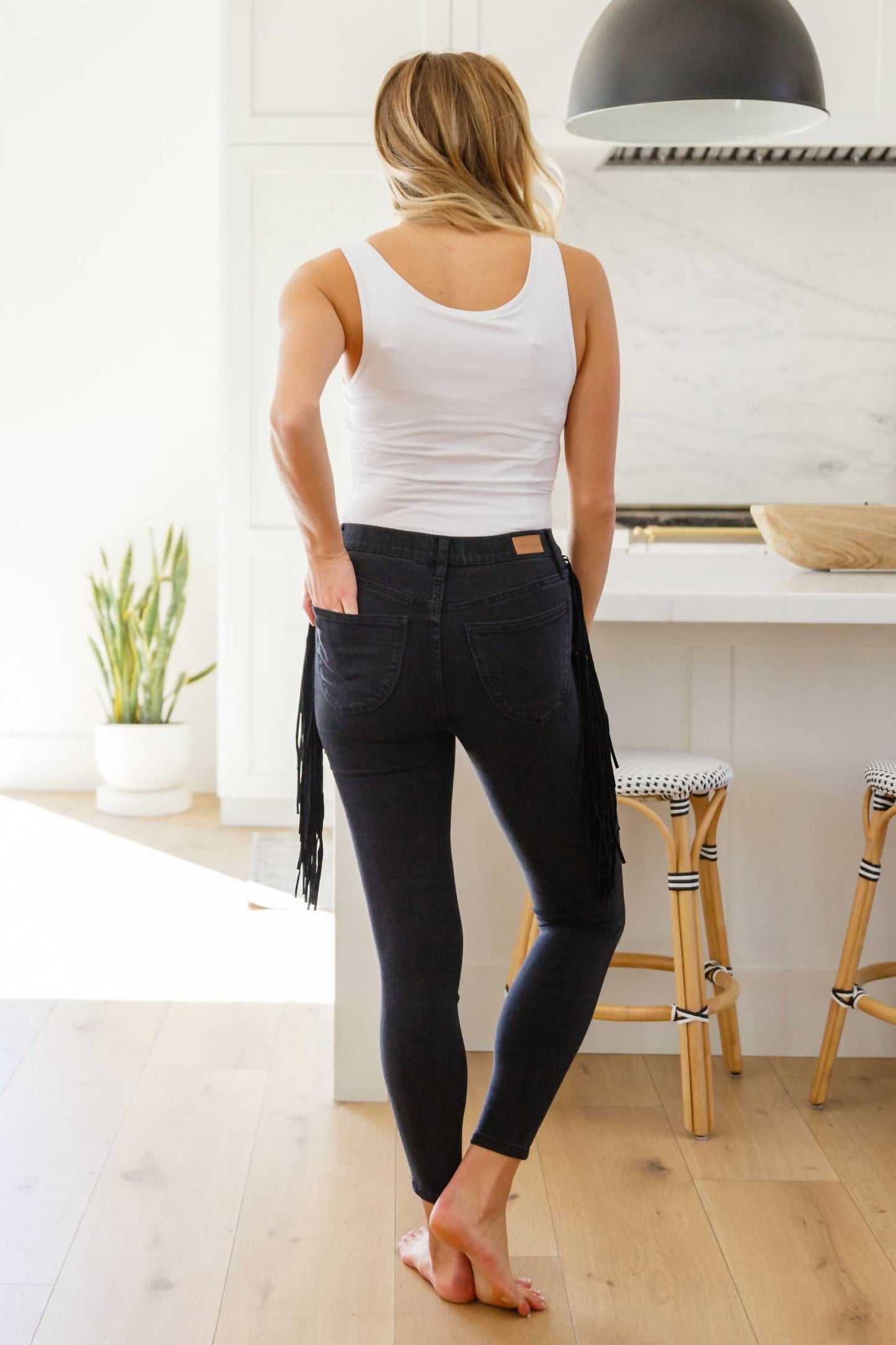 Judy Blue - Side Fringe Skinny Jegging