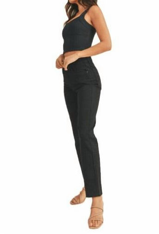 Just Black Denim - Calça jeans cropped reta
