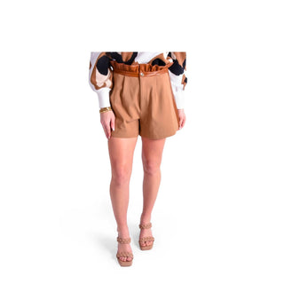 Emily McCarthy - Short de cintura alta com babados