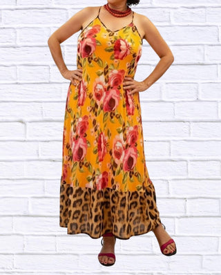 Calypso - Demi Sheer Flare Strappy Dress