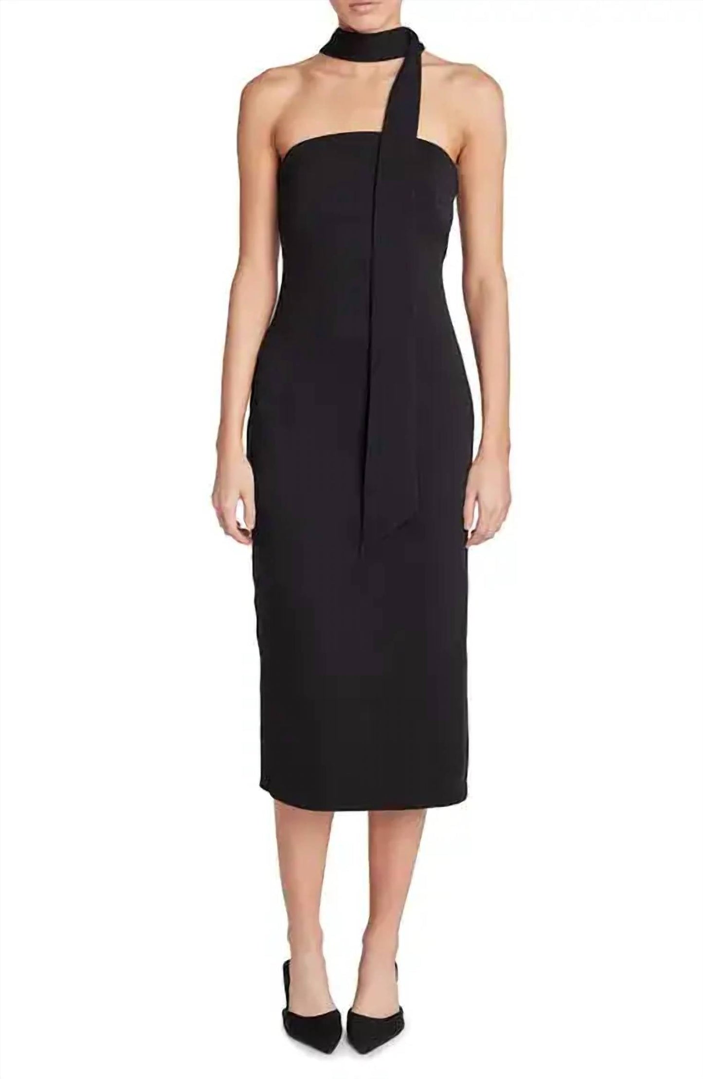 2.7 August Apparel - Neck Wrap Midi Dress