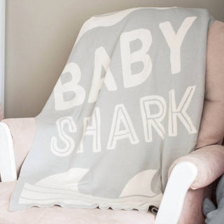 Demdaco - Baby Shark Woven Blanket