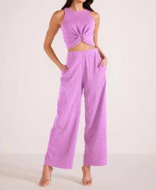 Minkpink - Conjunto de regata e calça texturizada Unity Ring