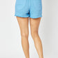 Judy Blue - Mid Rise Frayed Hem Denim Shorts