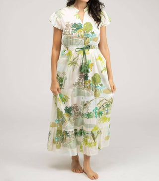Beau &amp; Ro - Vestido midi com babados e babados