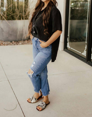 Margo Paige - Camisa de acampamento abotoada