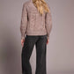 Tribal - Two-tone Long Sleeve Mock Neck Sweater