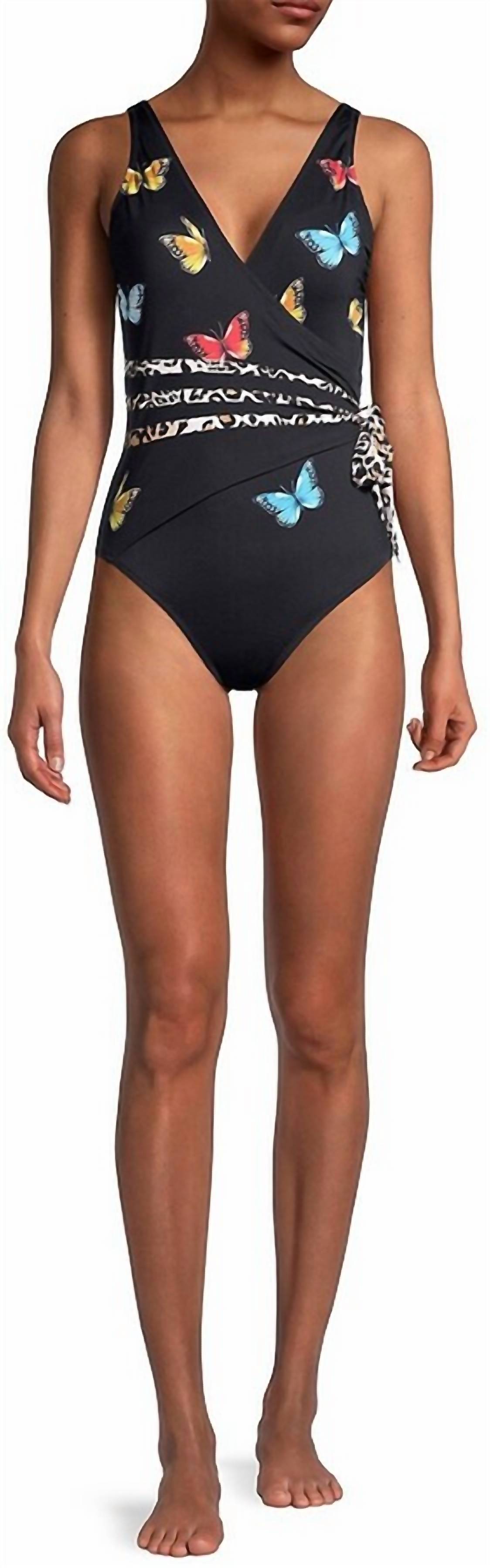 Johnny Was - MONARCH BUTTERFLY PRINT WRAP SWIMSUIT