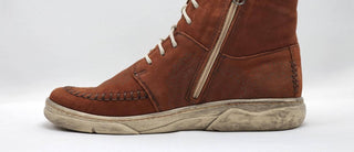 Kcr Group - Botas de couro femininas atemporais com zíper