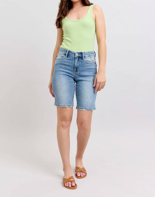 Judy Blue - Bermuda Jeans Cintura Alta