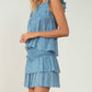 Elan - Layered Smock Paisley Skirt