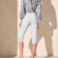 Tribal - Sophia Mid Rise Embroidered Capri Jeans