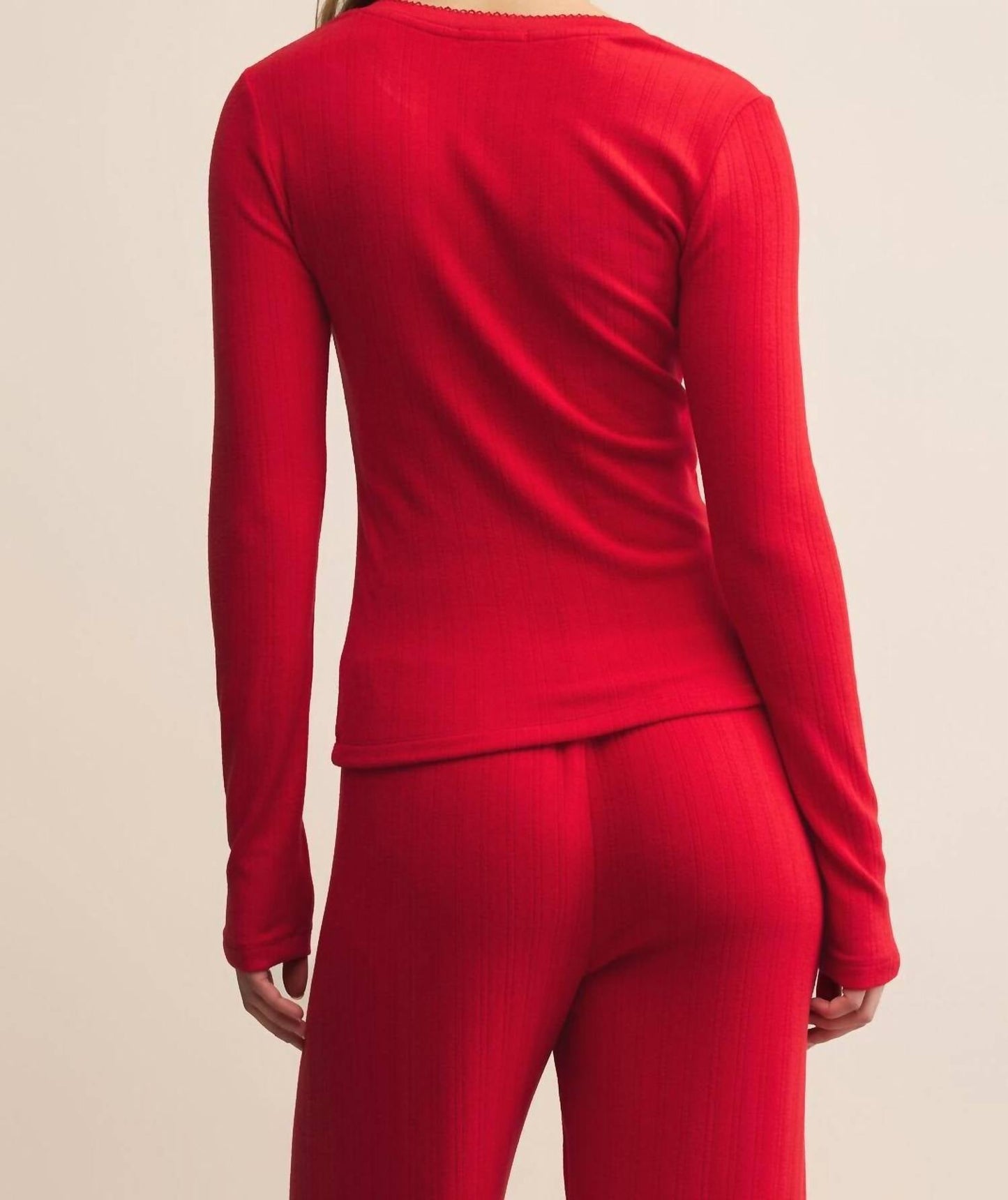 Z Supply - Holly Pointelle Long Sleeve Top