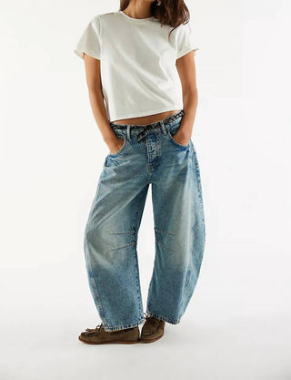 Free People - Calça Jeans Good Luck Mid Rise Barrel