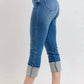 Trendsi - Women's Judy Blue Full Size Skinny Cuff Capris Jeans With Pockets Plus Size