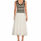 Elan - Midi Woven Knit Mixed Media Dress