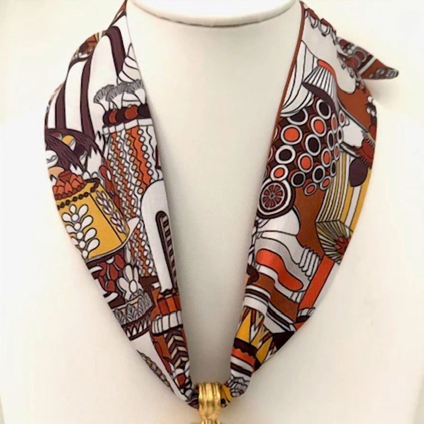 Knotty Bling - Women's Scarf Charm Necklace