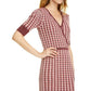 Kate Spade - Plaid Faux Wrap Knit Dress