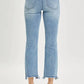 Risen - Full Size High Rise Distressed Cropped Straight Jeans