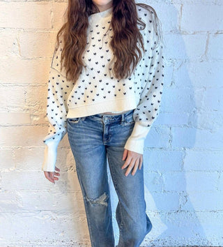 Free People - Suéter curto com estampa de rua fácil