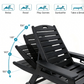 HDPE Chaise Lounge Chair Outdoor with Adjustable Backrest
