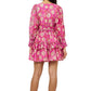 Oliphant - Smocked Waist V-neck Mini Dress