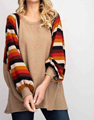 143 Story - Balloon Sleeve Crew Top