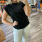 Entro - Braided Detail Cap Sleeve Top