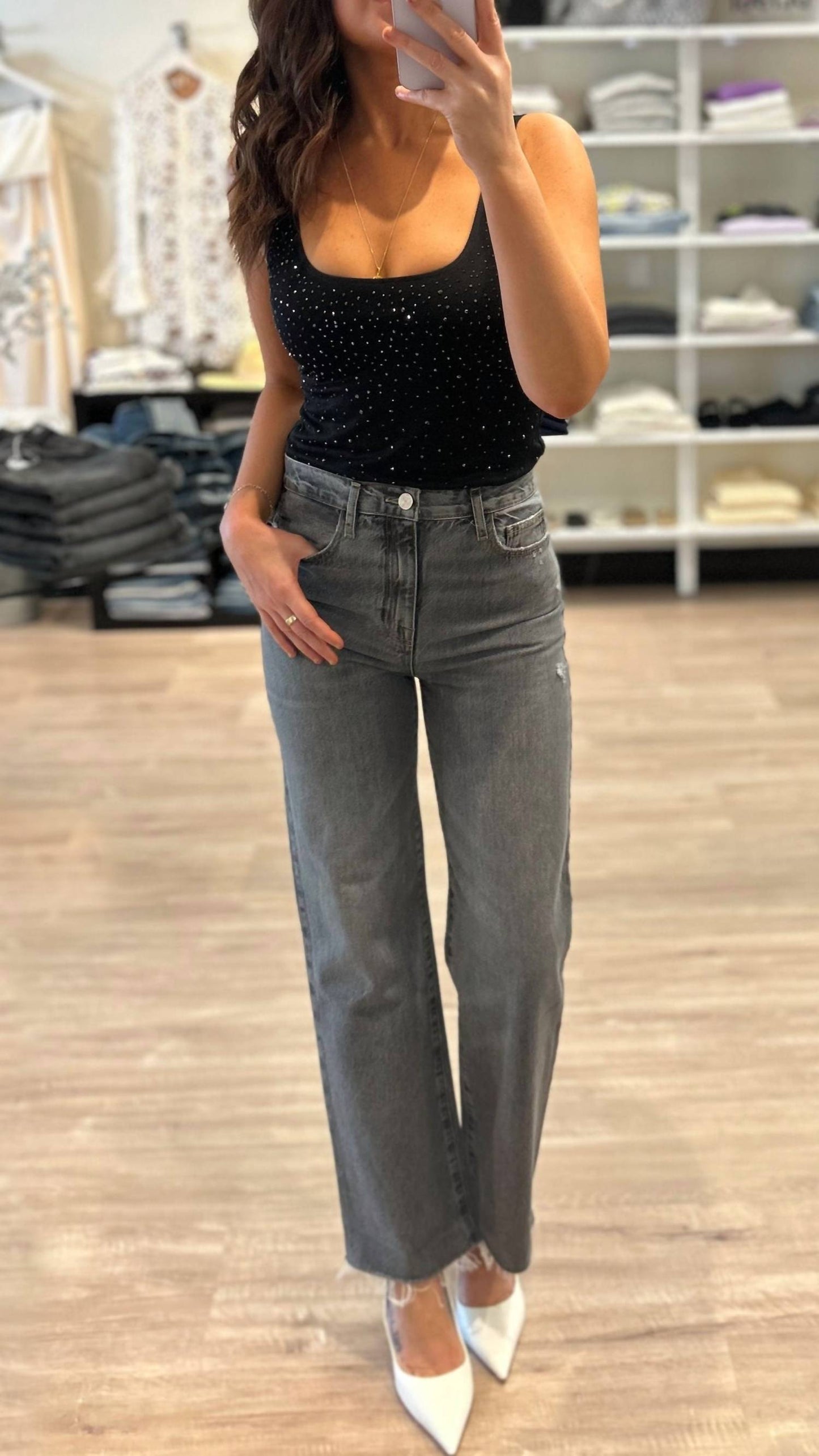 Frame - Denim Le Jane Ankle Raw Fray Jeans