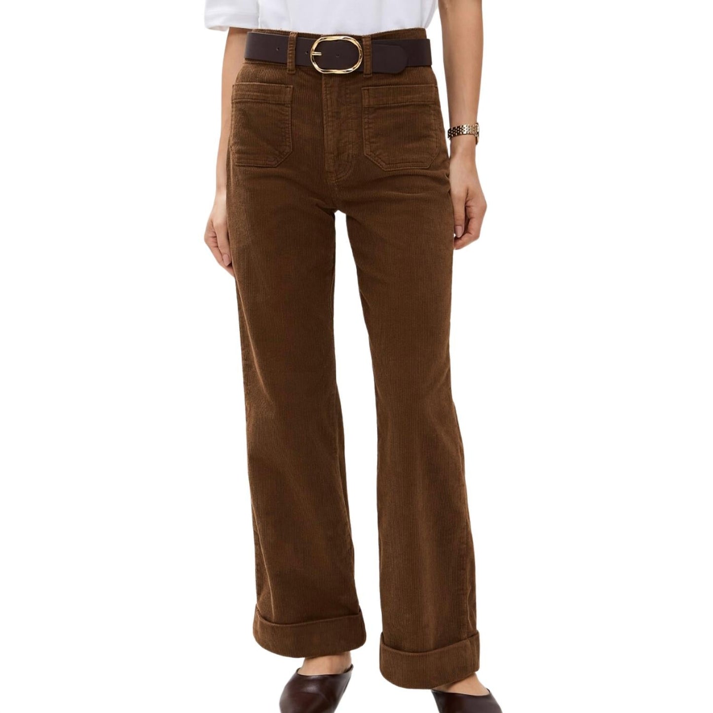 Frame - 70's Cropped Wide Leg Corduroy