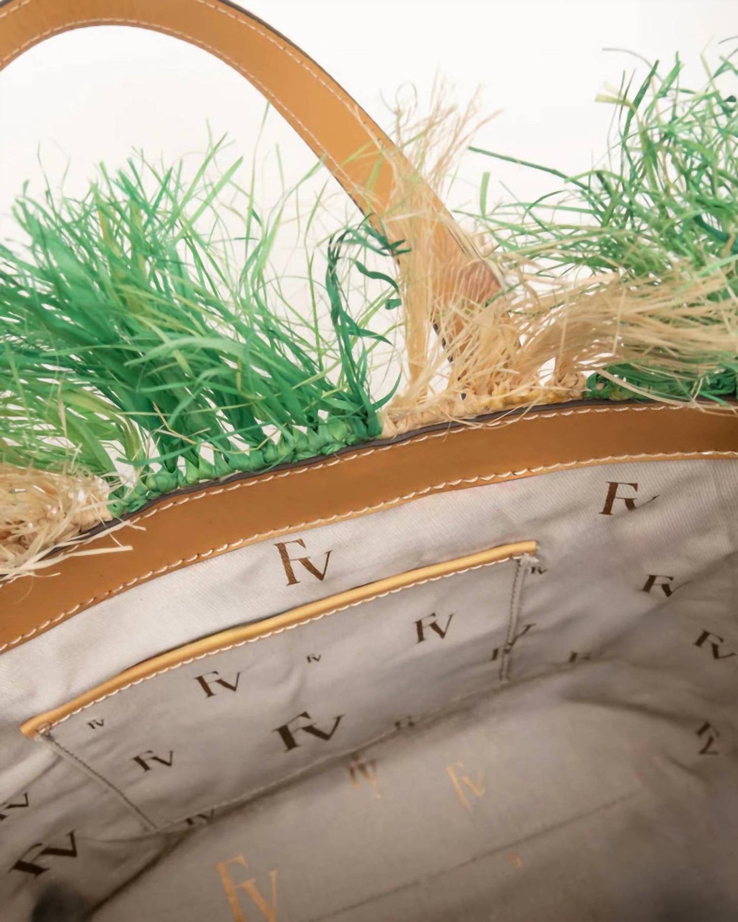 Frances Valentine - Women's Alfie Fringe Raffia Tote Bag With Leather Handle