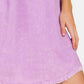 Trendsi - Zenana Washed Linen Raw Hem Dress with Pockets