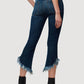 Frame - Le Crop Mini Boot Shredded Raw Jean