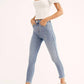 Free People - Fray Hem High Waist Stretch Jeans