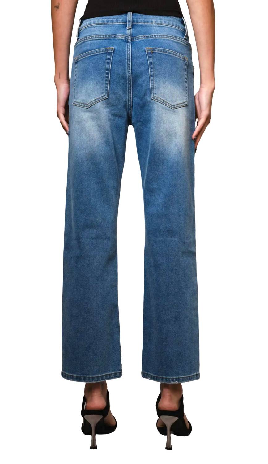 Blue B - Sequin Straight Leg Jeans