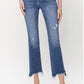 Flying Monkey - Quincy Mid Rise Crop Bootcut Jean
