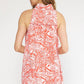 Entro - Tropical Print Collared Mini Dress